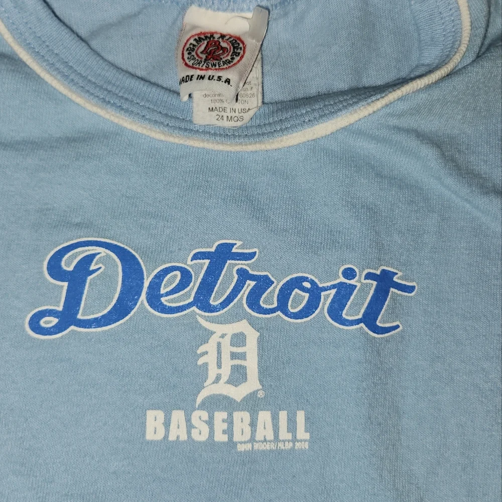 Bimm Ridder Vintage Detroit Tigers Blue Infant One Piece Bodysuit Size 24m‎